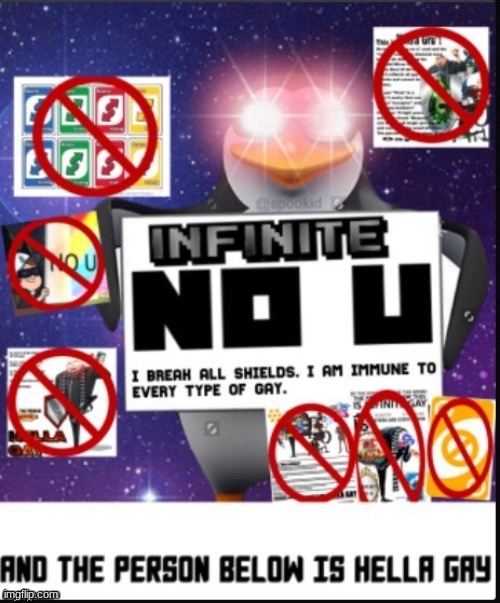 person below me | image tagged in infinite no u | made w/ Imgflip meme maker