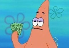 patrick money Blank Meme Template