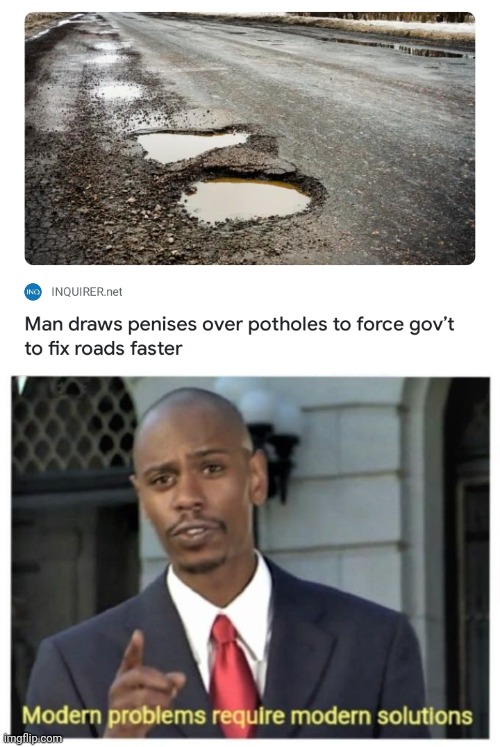 image tagged in modern problems require modern solutions,road,road safety | made w/ Imgflip meme maker