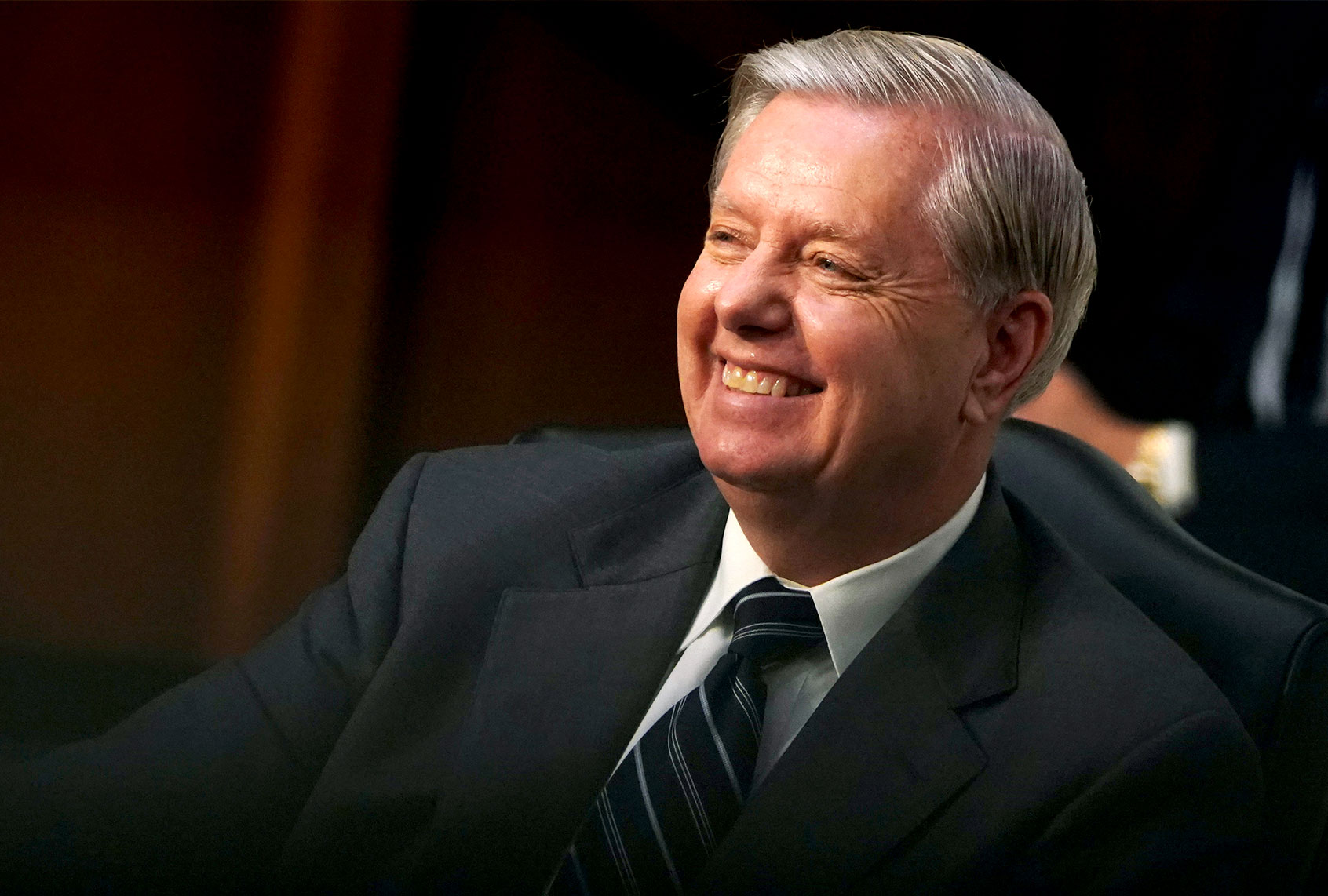 Lindsey Graham smiles Blank Meme Template