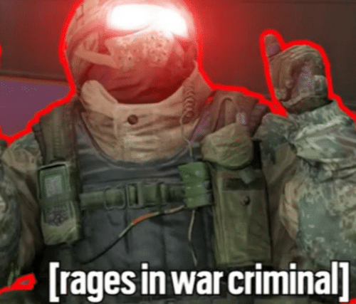 [rages in war criminal] Blank Meme Template