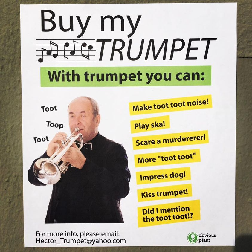 Guy Playing Trumpet Blank Meme Template