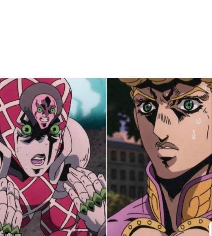High Quality emperor crimson try to explain to giorno but failed Blank Meme Template