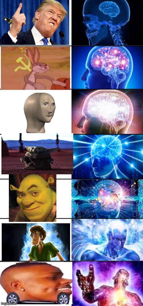 yes | image tagged in 7-tier expanding brain | made w/ Imgflip meme maker