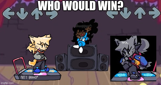 kapi? or the reskin? | WHO WOULD WIN? | image tagged in blank ms night funkin battle improved | made w/ Imgflip meme maker