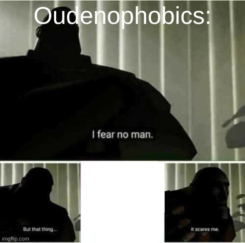 OH NNOOOOOOOOOO | Oudenophobics: | image tagged in i fear no man | made w/ Imgflip meme maker