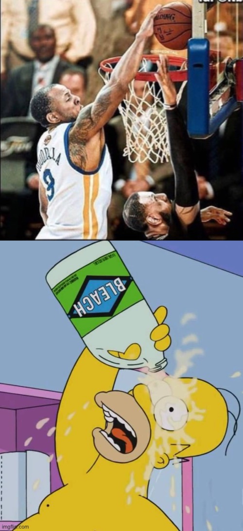image tagged in homer with bleach,memes,sports,lebron james,nba | made w/ Imgflip meme maker