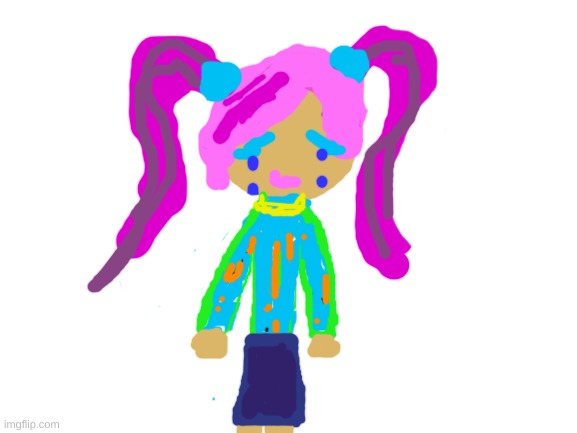 Another Imgflip drawing tool character I made :) | image tagged in draw,pink and purple hair,cute,art | made w/ Imgflip meme maker