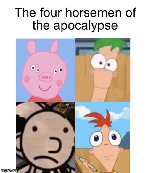 hmmm | image tagged in memes,four horsemen | made w/ Imgflip meme maker