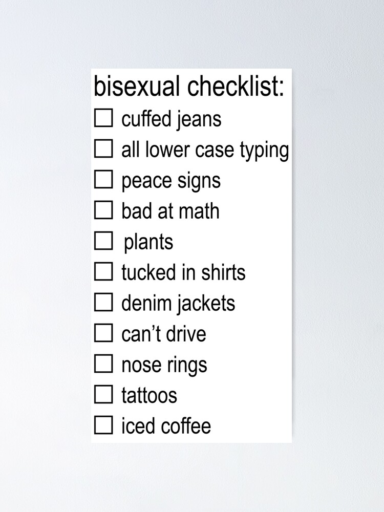 bisexual checklist Blank Meme Template