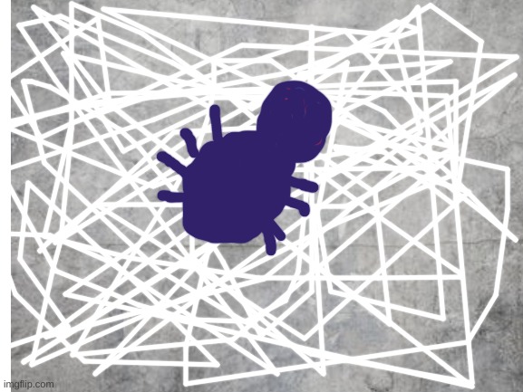 Spider in da web (imgflip draw tool) | image tagged in spider,drawing,imgflip draw,again | made w/ Imgflip meme maker