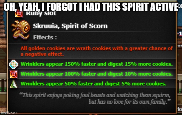 OH, YEAH, I FORGOT I HAD THIS SPIRIT ACTIVE | made w/ Imgflip meme maker