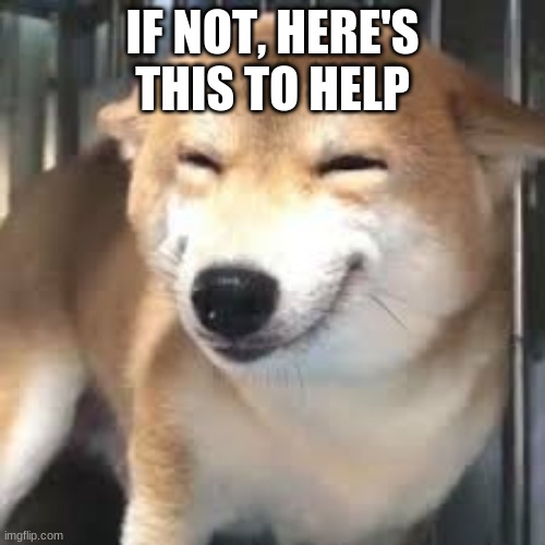 Hope your having a good day | IF NOT, HERE'S THIS TO HELP | image tagged in happy doge template,nice,wholesome,don't,sue,me and the boys | made w/ Imgflip meme maker