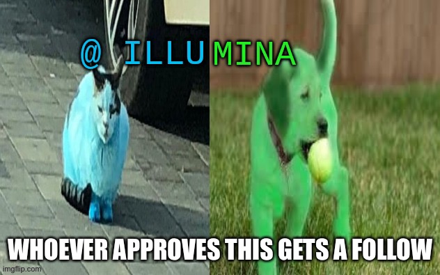 illumina new temp | WHOEVER APPROVES THIS GETS A FOLLOW | image tagged in illumina new temp | made w/ Imgflip meme maker