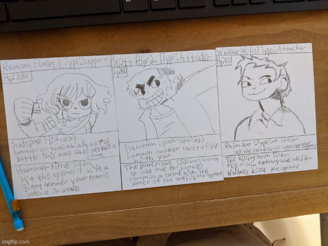 i made scott pilgrim cards | made w/ Imgflip meme maker