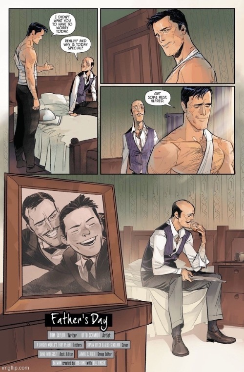 This is the most wholesome thing I've witnessed this year. I just neede to share this with someone. | image tagged in batman,alfred | made w/ Imgflip meme maker