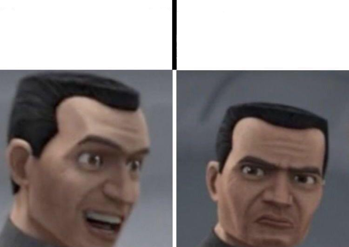 High Quality Clone Trooper faces Blank Meme Template