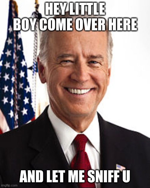 Joe Biden Meme | HEY LITTLE BOY COME OVER HERE; AND LET ME SNIFF U | image tagged in memes,joe biden | made w/ Imgflip meme maker