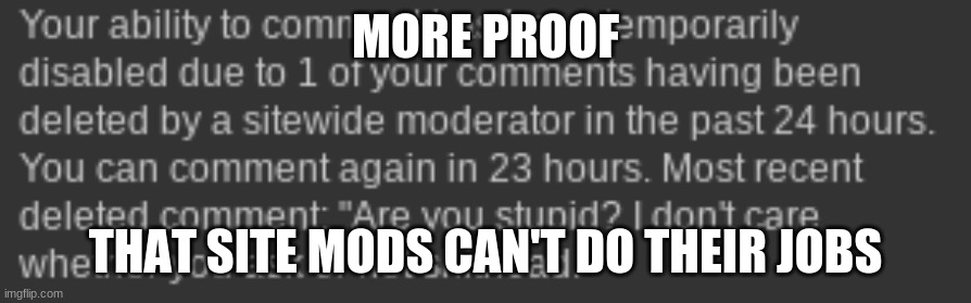 so apparently, Tommy, one of the most toxic users mind you, has ONE comment timer, but then i get two for arguing with him | MORE PROOF; THAT SITE MODS CAN'T DO THEIR JOBS | image tagged in lewis is a bitch | made w/ Imgflip meme maker