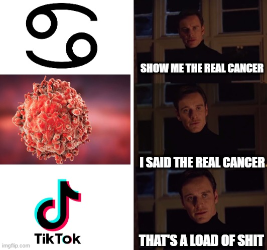 cancer in a nutshell | SHOW ME THE REAL CANCER; I SAID THE REAL CANCER; THAT'S A LOAD OF SHIT | image tagged in perfection | made w/ Imgflip meme maker