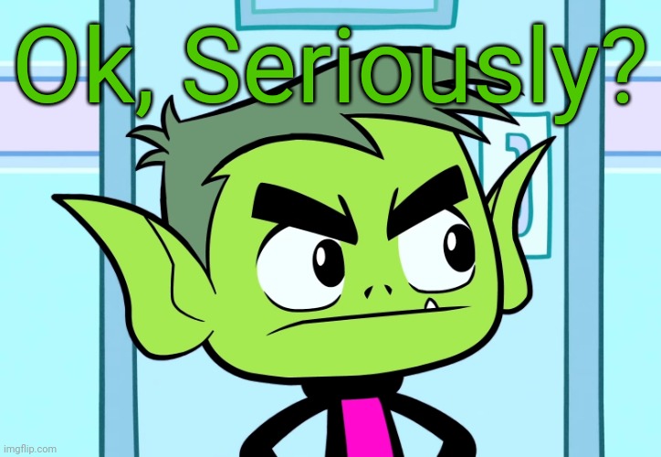 Angry Beast Boy (TTG) | Ok, Seriously? | image tagged in angry beast boy ttg | made w/ Imgflip meme maker
