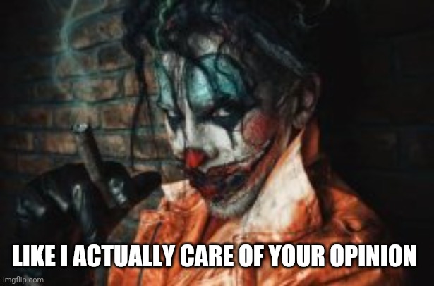 LIKE I ACTUALLY CARE OF YOUR OPINION | made w/ Imgflip meme maker