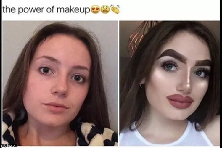 I don understand what it is about make-up girls on facebook that they are so dang cringy | image tagged in dies from cringe,wtf,bad,too much makeup,well yes but actually no | made w/ Imgflip meme maker