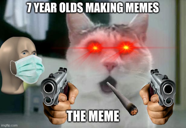 memes | 7 YEAR OLDS MAKING MEMES; THE MEME | image tagged in memes,omg cat | made w/ Imgflip meme maker