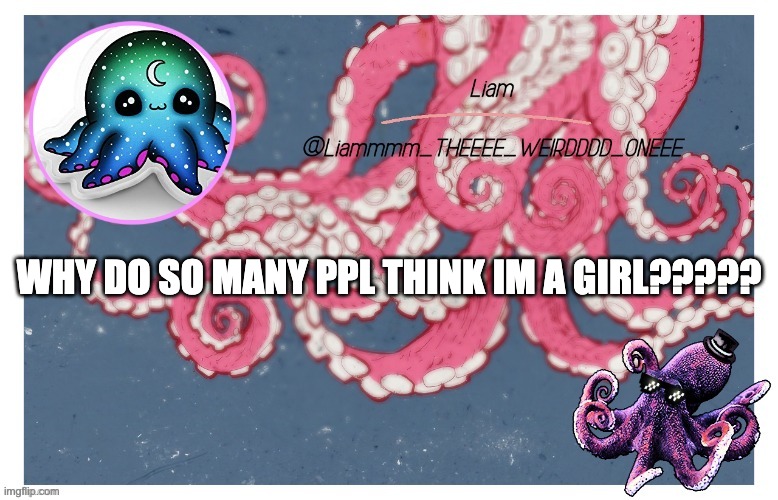 LIKE COME ONNNNN | WHY DO SO MANY PPL THINK IM A GIRL????? | image tagged in liam_the_weird_one s announcement template | made w/ Imgflip meme maker
