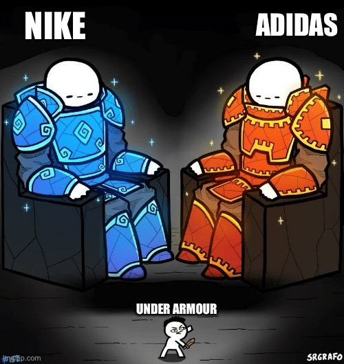 Under armour |  ADIDAS; NIKE; UNDER ARMOUR | image tagged in srgrafo 152 | made w/ Imgflip meme maker