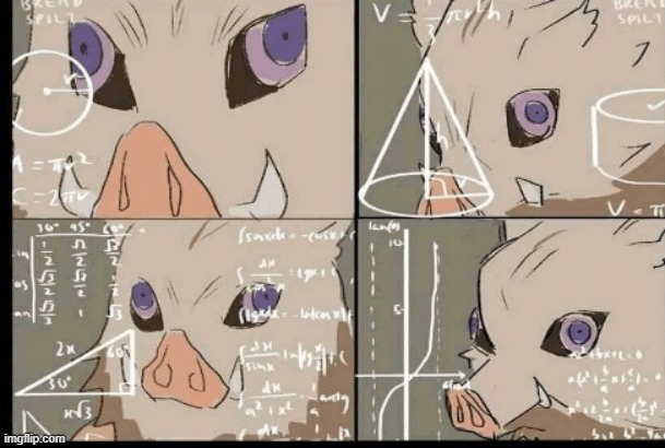 this is now a temp XD | image tagged in inosuke math confused | made w/ Imgflip meme maker