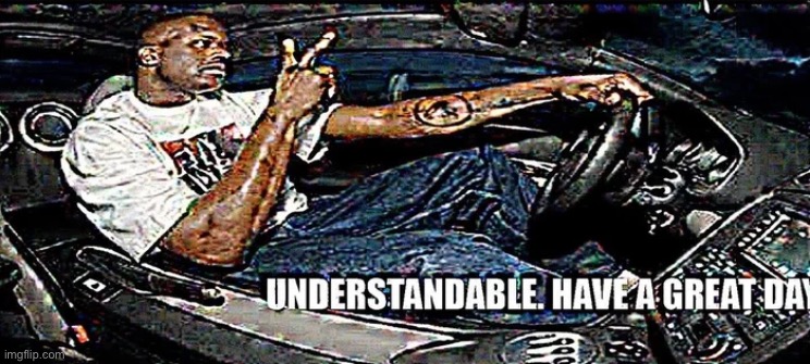 Understandable. Have a great day | image tagged in understandable have a great day | made w/ Imgflip meme maker
