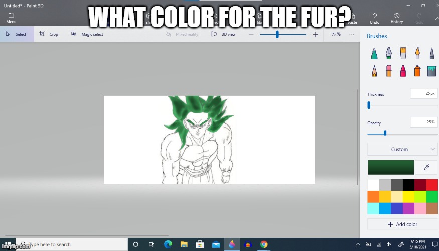 Saiyan deku | WHAT COLOR FOR THE FUR? | image tagged in deku,saiyan | made w/ Imgflip meme maker