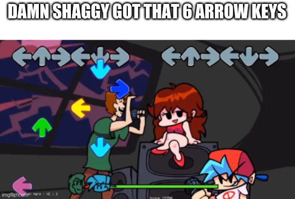 DAMN SHAGGY GOT THAT 6 ARROW KEYS | made w/ Imgflip meme maker