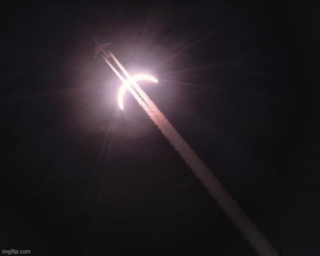 Jet flying through a solar eclipse | image tagged in jet,solar eclipse | made w/ Imgflip meme maker