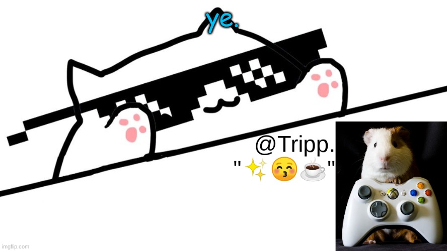 @Tripp.'s VERY AWESOME TEMP! :D | ye. | image tagged in tripp 's very awesome temp d | made w/ Imgflip meme maker