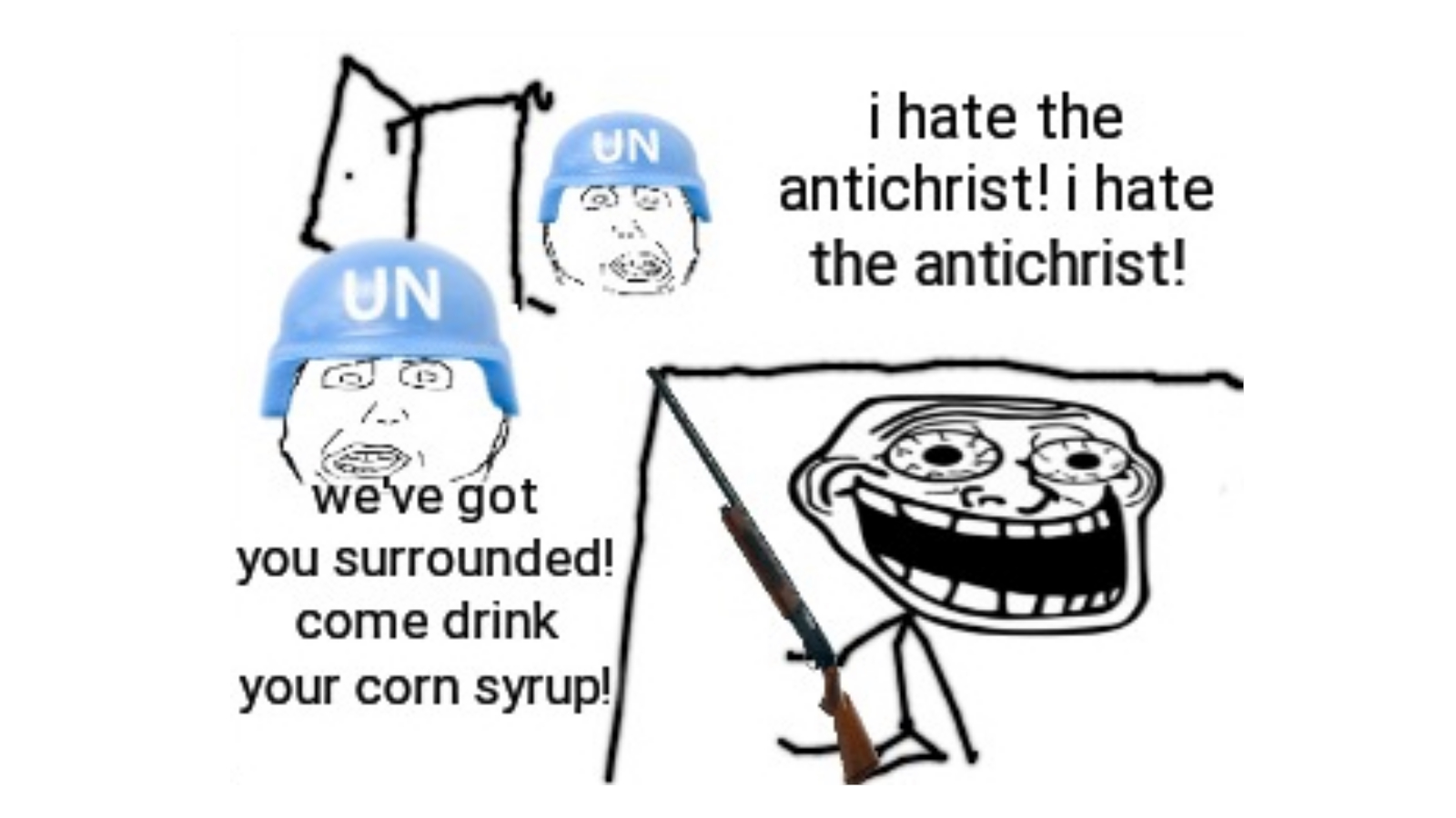 High Quality i hate antichrist Blank Meme Template