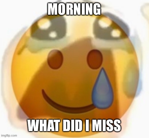 Pain | MORNING; WHAT DID I MISS | image tagged in pain | made w/ Imgflip meme maker