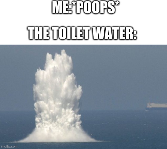 um... upvote or comment if you agree. | ME:*POOPS*; THE TOILET WATER: | image tagged in blank white template | made w/ Imgflip meme maker
