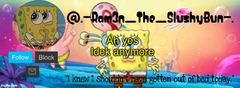 e | Ah yes
Idek anymore | image tagged in ram3n s other temp or sum thanks purple official p | made w/ Imgflip meme maker