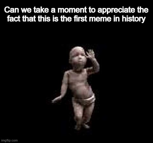 Can we take a moment to appreciate the fact that this is the first meme in history | made w/ Imgflip meme maker