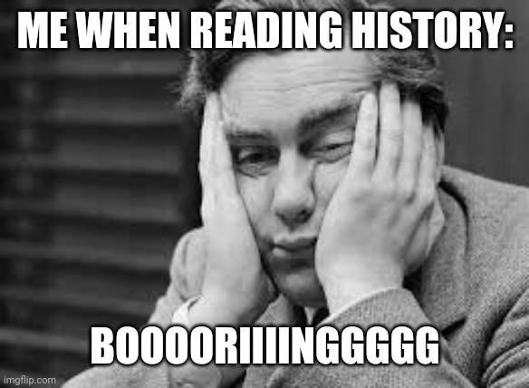 My Relationship With History | ME WHEN READING HISTORY:; BOOOORIIIINGGGGG | image tagged in boredom,history,bored,relationships | made w/ Imgflip meme maker