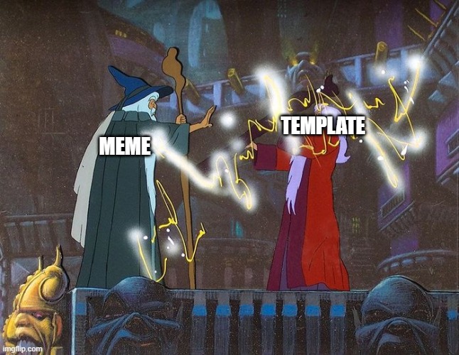 dueling wizards | TEMPLATE; MEME | image tagged in wizards,dungeons and dragons | made w/ Imgflip meme maker