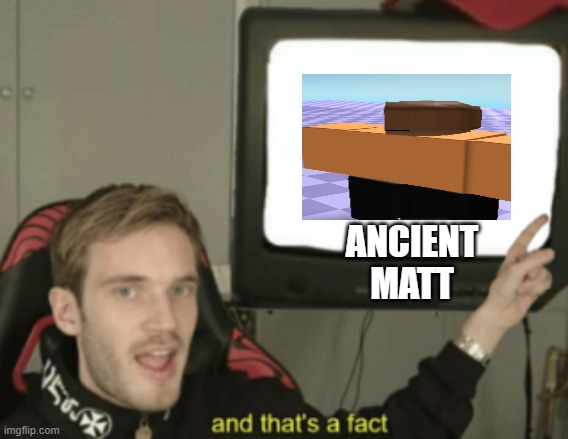 how | ANCIENT MATT | image tagged in and that's a fact,wii sports | made w/ Imgflip meme maker