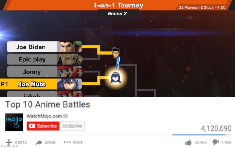 Lmao | image tagged in top ten anime battles | made w/ Imgflip meme maker