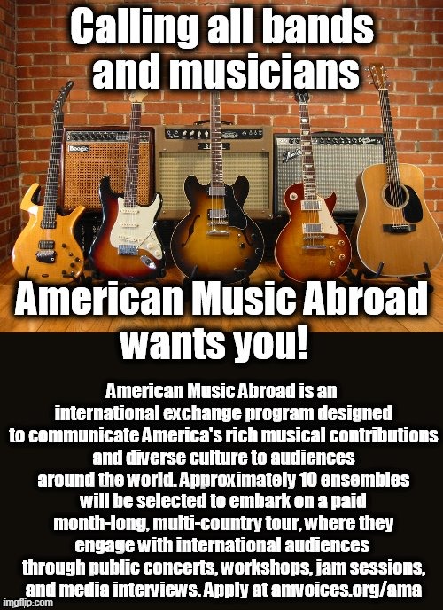 An Opportunity For All | 9 | image tagged in memes,american,music,abroad,tour,opportunity | made w/ Imgflip meme maker