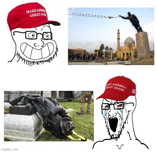 Conservatives cope | image tagged in maga wojaks cope,conservative logic,racist,conservative hypocrisy,confederacy,confederate statues | made w/ Imgflip meme maker