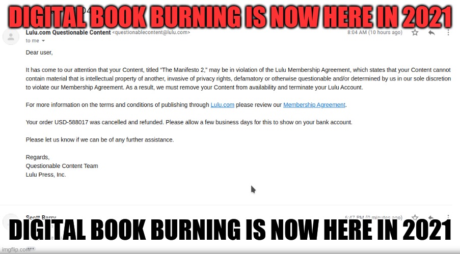 Digital Book Burning | DIGITAL BOOK BURNING IS NOW HERE IN 2021; DIGITAL BOOK BURNING IS NOW HERE IN 2021 | image tagged in censorship,1984,truman show,they live,nwo,globalism | made w/ Imgflip meme maker