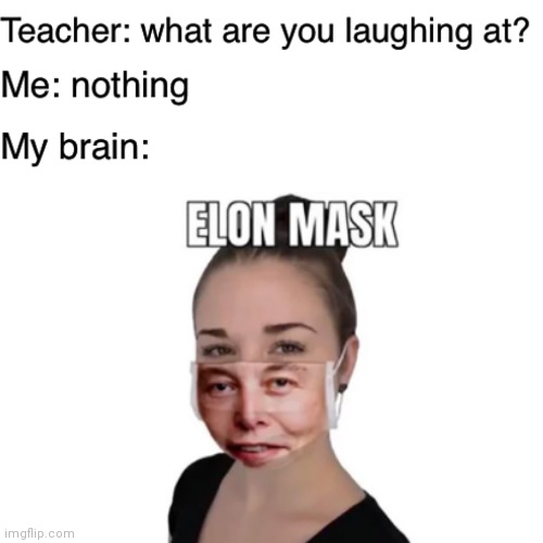 Elon Mask | image tagged in elon musk,funny,memes,lol,teacher what are you laughing at | made w/ Imgflip meme maker