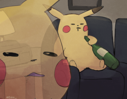 High Quality Drunk Pikachu Blank Meme Template